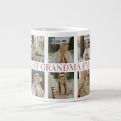 Best Grandma Ever Photo Collage – Gift with Hearts ジャンボコーヒーマグカップ (正面)