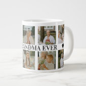 Best Grandma Ever Photo Collage – Gift with Hearts ジャンボコーヒーマグカップ (正面右)