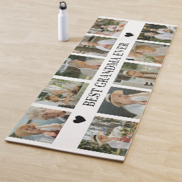 Best Grandma Ever Photo Collage – Gift with Hearts ヨガマット