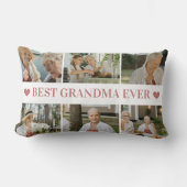 Best Grandma Ever Photo Collage – Gift with Hearts ランバークッション (正面)