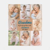 Best Grandma Ever Photo | Personalized Grandparent フリースブランケット (正面)