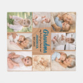 Best Grandma Ever Photo | Personalized Grandparent フリースブランケット (正面(横))