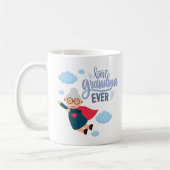 "Best Grandma Ever" Superhero Grandma Gift  コーヒーマグカップ (左)