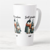 Best Grandma Ever Winter Penguins カフェラテマグ (右アングル)