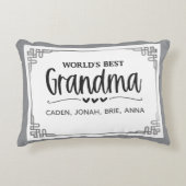Best Grandma Gift! Personalized アクセントクッション (正面)