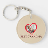 Best Grandma Personalized Acrylic Keychain Gift キーホルダー (正面)