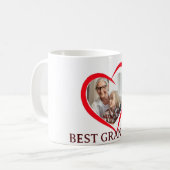 Best Grandma Personalized Own Photo Mug コーヒーマグカップ (正面左)