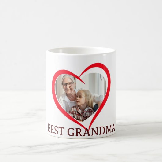 Best Grandma Personalized Own Photo Mug コーヒーマグカップ (中央)