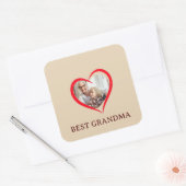 Best Grandma Personalized Own Photo Sticker スクエアシール (封筒)