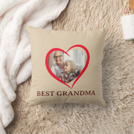 Best Grandma Personalized Throw Pillow Gift クッション