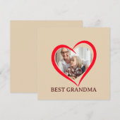 Best Grandma Personalized Unique Flat Card (正面/裏面)