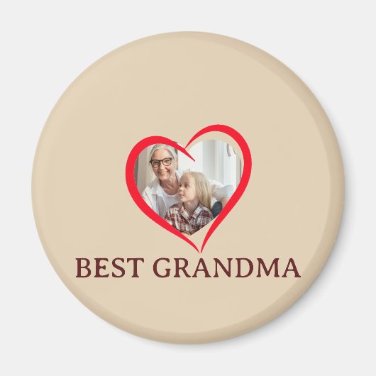 Best Grandma Personalized Unique Magnet Gift マグネット (正面)