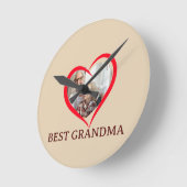 Best Grandma Personalized Wall Clock Gift ラウンド壁時計 (傾斜)