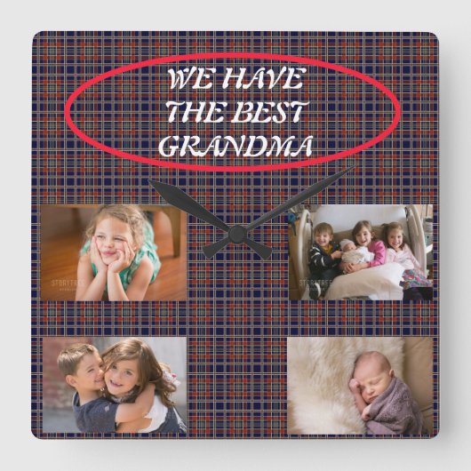 Best Grandma Square Wall Clock スクエア壁時計 (正面)