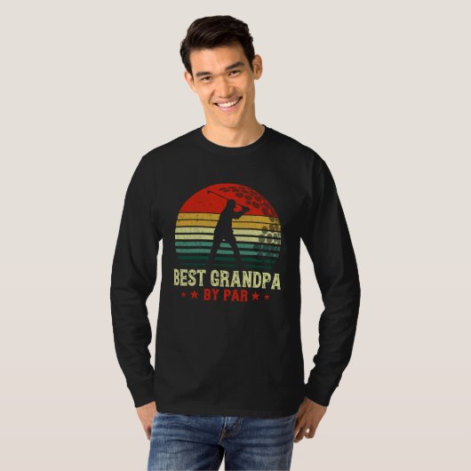 Best Grandpa By Par Daddy Father s Day Golf  Golfe Tシャツ (正面フル)