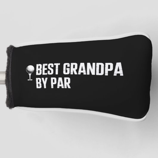 Best Grandpa by Par Golf Gift Humor Sarcasm Funny  ゴルフヘッドカバー (正面)