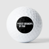 Best Grandpa by Par Golf Gift Humor Sarcasm Funny  ゴルフボール (正面)