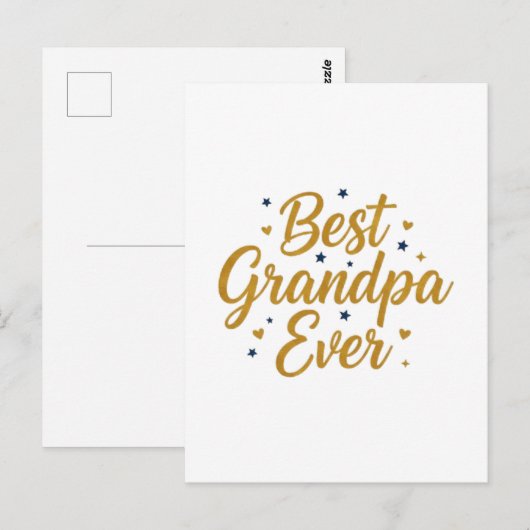 best grandpa ever ポストカード (正面/裏面)