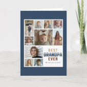 Best Grandpa Ever 10 Photo Collage  カード (正面)
