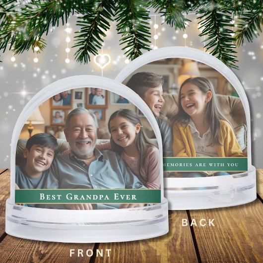Best Grandpa Ever 2-Photo Grandkids Christmas Gift