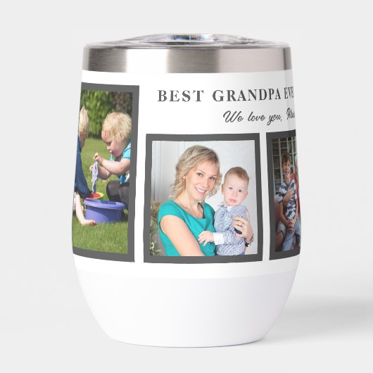 Best Grandpa Ever 5 photo collage personalized (正面)