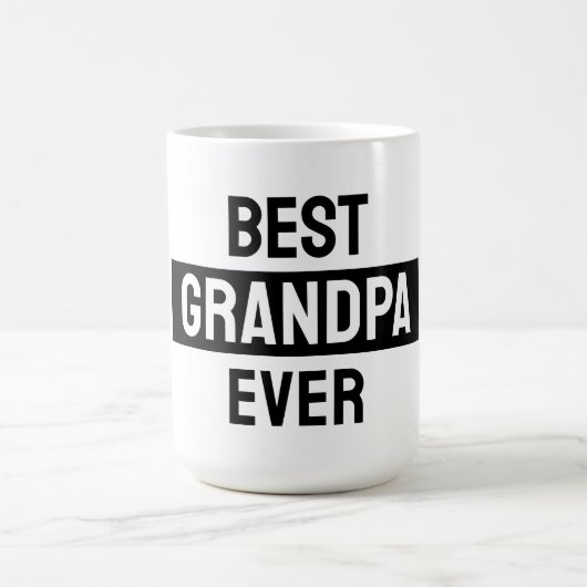 Best grandpa ever black and white Mug コーヒーマグカップ (中央)