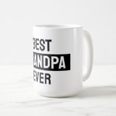 Best grandpa ever black and white Mug コーヒーマグカップ (正面右)