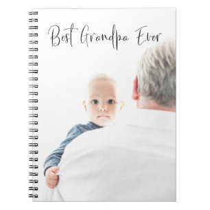 Best Grandpa Ever Custom Photo Script Modern ノートブック