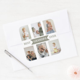 Best Grandpa Ever | Custom Photos Sticker スクエアシール