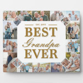 Best Grandpa Ever Father's Day Photo Frame Collage フォトプラーク (正面)