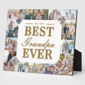 Best Grandpa Ever Father's Day Photo Frame Collage フォトプラーク (側面)