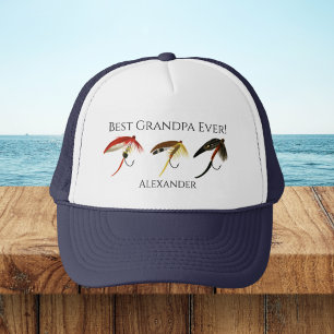 Best Grandpa Ever! Fly Fish Fishermen Flyfishing T キャップ