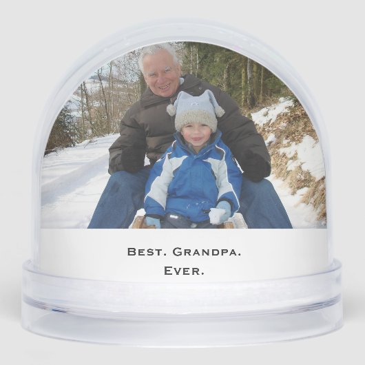 Best Grandpa Ever Fun Family Photo Typography Text (正面)