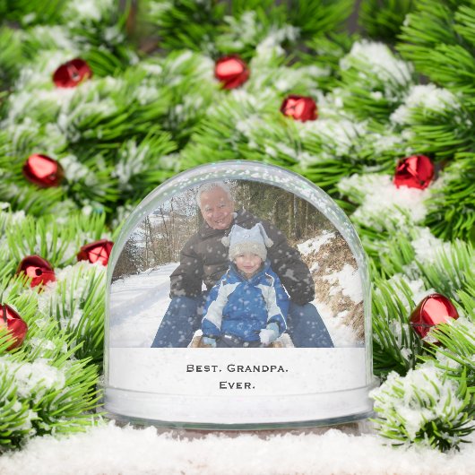 Best Grandpa Ever Fun Family Photo Typography Text (クリスマス)