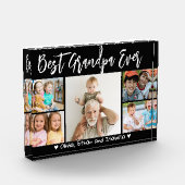 Best Grandpa Ever Grandkids  Black 5 Collage フォトブロック (左)