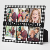 Best Grandpa Ever Hearts Photo Collage Keepsake  フォトプラーク (側面)