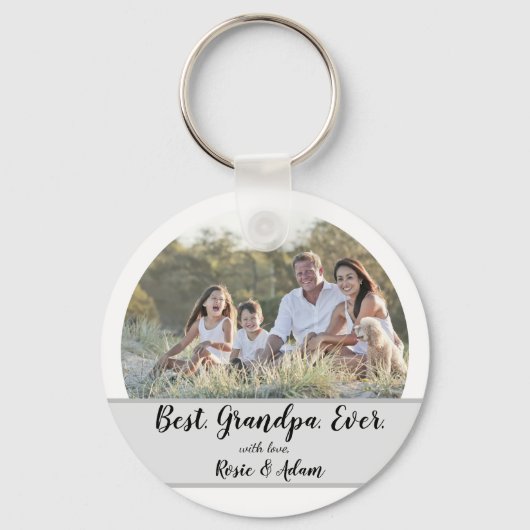 Best Grandpa ever ! love personalize  キーホルダー (正面)