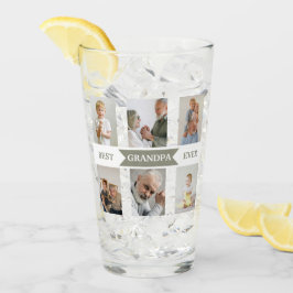 Best Grandpa Ever – Personalized Glass Cup Photos タンブラーグラス