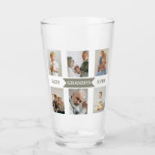Best Grandpa Ever – Personalized Glass Cup Photos タンブラーグラス (正面)