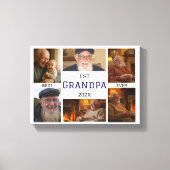 Best Grandpa Ever  – Personalized Photos キャンバスプリント (正面)