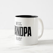 Best Grandpa Ever Personalized Script ツートーンマグカップ (正面右)