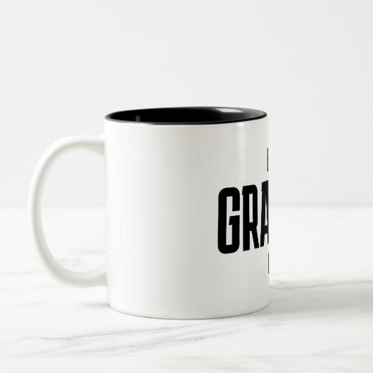 Best Grandpa Ever Personalized Script ツートーンマグカップ (左)