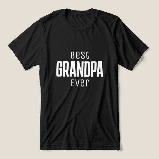 Best  Grandpa Ever Personalized script トライブレンドＴシャツ (デザイン正面)