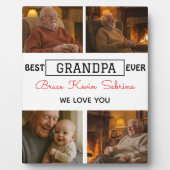Best Grandpa Ever Photo Collage フォトプラーク (正面)