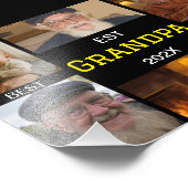 Best Grandpa Ever Photo Collage フォトプリント (角)