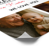 Best Grandpa Ever Photo Collage ポスター (角)
