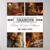 Best Grandpa Ever Photo Collage ポスター (正面)