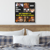 Best Grandpa Ever Photo Collage and Custom Text キャンバスプリント (インサイチュ (寝室))