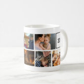 Best Grandpa Ever Photo Collage and Custom Text コーヒーマグカップ (正面右)