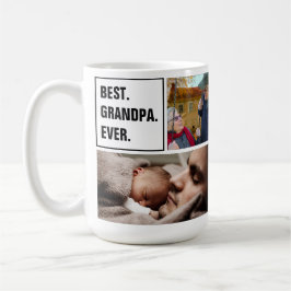 Best Grandpa Ever Photo Collage and Custom Text コーヒーマグカップ